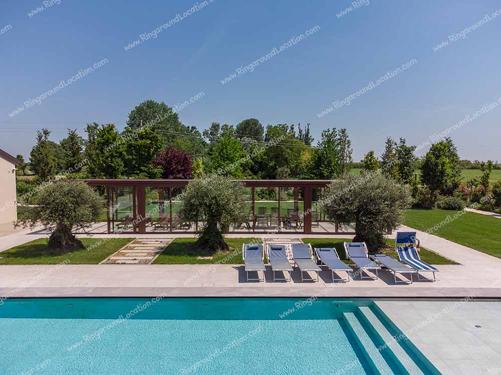 Q1192fm - villa di lusso moderna con piscina e giardino
