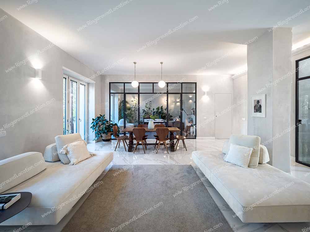 L1230fm - location per servizi fotografici vicino Milano appartamento minimal moderno total white